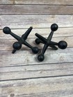 Vintage Cast-iron Metal Large Toy Jacks Bookends Paperweight Decor