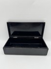 Vintage Japanese Lacquer Box Crane Pine Gold Black Trinket Jewelry Nice 8 5   x4   