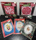 Angel Deer Bucilla The Needle Christmas Lace Ornament Cross Stitch Kits Lot