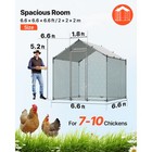 Uimoso Large Metal Chicken Coop 6 6x6 6x6 6 Ft Walk-in Poultry Enclosure Cover