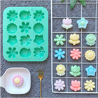 3pcs Silicone Candy Chocolate Mold Flower Shape Diy Baking Molds Decorating Tool