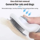 Pet Hair Remover Dog Cat Comb Grooming Massage Deshedding Self Cleaning Brush