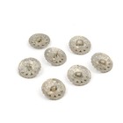 7 Silver Buttons Snowflake Costume Buttons Antique Silver Buttons 20 Mm
