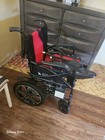 Culver Mobility Electric Foldable Power Wheelchair Red black Joystick Control