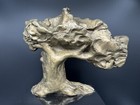 Vintage 1990 Abstract Tree Bronze Sculpture By Karen Petersen  Armenian Artist