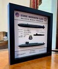 George Washington Class Submarine Memorial Display Shadow Box  9  X 9   Large