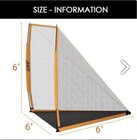 Portable Lacrosse Goal W ball Return System  6x6 Lacrosse Net For Backyard