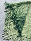 Mesh Crochet Shawl Wrap Scarf  Child Girls Fringe Tassels Green 2hip By Wrapper
