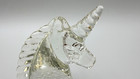 Vintage Hand Blown Controlled Bubbles Art Glass Unicorn Paperweight Figurine 4 