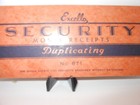 Vtg No 871 Excello Security Money Receipts Duplicating Booklet pad