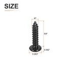 6x5 8  Black Screws - 50pack - 304 Stainless Steel Pan Head Phillips Screw
