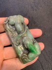 Unique Excellent Chinese Old Jadeite Jade Hand Carved  dragon  Belt Buckle