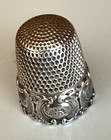 Antique Simons Bros Sterling Silver Thimble  Size 10  Wt-6 5 Gm  Marked