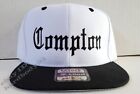Rare White Cap Black Brim Eazy E Compton Snapback Hat Nwa
