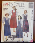 Mccall s Sewing Pattern 4421 Misses Dress Drop Waistline Jumper Size 8 Vtg Uncut