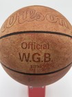 Vintage 1970s Wilson Official W g b  B2130 Basketball Last Bilt Made In Usa Flat