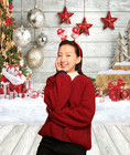 5x7ft Christmas Backdrop White Wood Floor Photography Backdrop Winter Snow Xmas