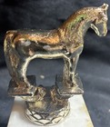 Vintage Small Horse Trophy Topper 3 1 4    X 3 Inches Metal Nos Silver Tone Dodge