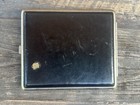 Vintage Germany Map Cigarette Case Leather Covered 4-1 2  X 3-3 4 