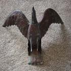 Vintage Weathered Copper Eagle Weather Vane Topper 22  Wing Span