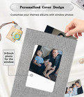 Photo Album 4x6 linen Cover Slide-in Photo Album Book Can Holds 100 4x6 Photos W