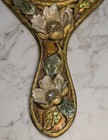 Beautiful Butterfly And Flower Jeweled Enamel Hand Mirror