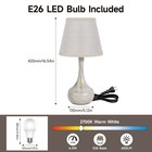 White 17   Table Lamps Set Of 2 Touch 3-way Dimmable Living Room Bedroom Bedside