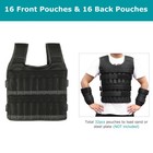 77lb Adjustable Weighted Vest Exercise Weight Loading Cloth Strength Training