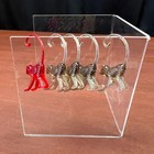 Vintage Barware Red   Clear Plastic Cocktail Glass Monkey Charms Lot Of 5
