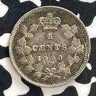 1900 Canada 5 Cents Lot t7677 Silver  Nice 