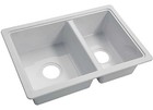 Lippert 809030 25  X 17  Double Bowl Sink - White