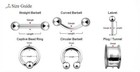 14g 16g Body Piercing Jewelry Kit Lip Nose Eyebrow Navel Tongue Ring Earrings