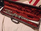 Antique Metal Clarinet Henri La Vella Vintage Musical Instrument Silver W Case