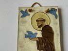Bob Nash Big Sur 1984 California Art Pottery St Francis Of Assisi Wall Tile