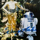 Carrie Fisher  Mark Hamill  Kenny Baker Star Wars Signed 8x10 Photo Coa Hologram