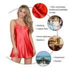 Soft Nightgown Sexy Lingerie Women Satin Silk Slip Dress Sleepwear Babydoll Gift