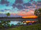 Oil Painting Original Vintage Florida Highwaymen Like Art Wetlands Max Cole 5hy5