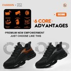 Men Steel Toe Work Shoes Non-slip Rotating Buckle Safety Toe Breathable Sneakers