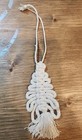 Set Of 14 Vintage Handmade Macrame Beige Christmas Tree Ornaments Boho 