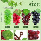 16 Pack Artificial Grape Bunches  4 Colors  Fake Fruit Decor