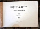 Xxrare  1896 Quincy   Boston Street Railway Brochure - Tram  Photos  Advertising