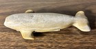 Vintage Canadian Inuit Argillite Stone Whale Carving By Simeonie Kavik  art 