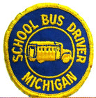 Vintage Michigan School Bus Driver Jacket Patch Transportation Work Employee