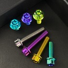 Grade 5 Titanium Screws M6 X 10 12 15 20 25 30-70mm  1 0mm  Flange Star Ti Bolts