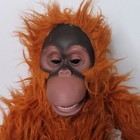 Shaggy Orange Orangutan Monkey Plush Interactive Chimpanzee Tested Works