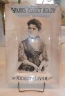 Antique 1880s Sparks  Perfect Health Ironstone Advertising Platter Kidney liver