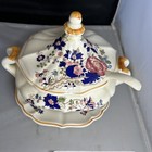Vintage Victorian Style Soup Tureen Floral With Under Plate Holiday