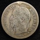 France 2 Francs 1866  Coin  Silver  Inv d292