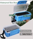 Uxwuy Small Dry Box Floating Waterproof Storage Container For Small  Blue