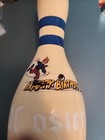 Bowling Pin  Happy Birthday Two Blue  Stripes 